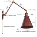 DecorBites™ LED Long Arm Wall Lamp with Pull Chain Switch for Home Hotel Bathroom