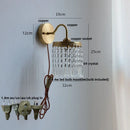 DecorBites™ Crystal Glass LED Wall Light with Pull Chain Switch, Nordic Modern Design