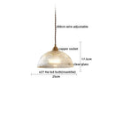 DecorBites™ Japanese Style LED Pendant Lamp Copper Glass Hanging Light Fixtures