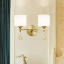 DecorBites™ Crystal Copper Wall Lamp for Living Room, Bedroom, and Study