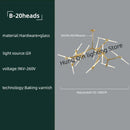 DecorBites™ Gold Branch LED Chandelier for Duplex Villa Staircase - Modern Indoor Lighting