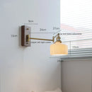 DecorBites™ Copper Arm LED Wall Sconce Switch Light, Adjustable Lampshade, Pull Chain, Beside Lamp