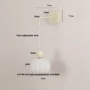 DecorBites™ Iron Nordic LED Wall Light with Pull Chain Switch, Adjustable Glass Bedside Lamp