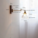DecorBites™ Copper Arm LED Wall Sconce Switch Light, Adjustable Lampshade, Pull Chain, Beside Lamp