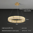 DecorBites™ Crystal Glass Chandelier: Big Round Luxury LED Ceiling Hanging Lamps for Home Decor.