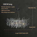 DecorBites™ Crystal Chrome Chandelier: Luxury Pendant Lamp for Living Rooms, Villas, and Restaurants