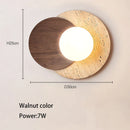 DecorBites™ Cream Style LED Wall Lamp for Bedroom, Soft Light Wood Stone Design
