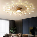 DecorBites™ Acrylic Sunflower Ceiling Lamp in Brushed Antique Gold