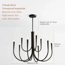DecorBites™ French Style Black Pendant Light Luxury Led Chandelier Room Decor