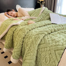 DecorBites™ Coral Fleece Warm Blanket: Cozy Thicken Winter Bed Blanket