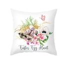 DecorBites™ Easter Egg Bunny Flower Birds Sofa Pillow Cover
