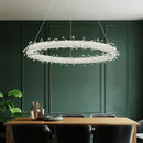 DecorBites™ Luxe Crystal Pendant Light - Dimmable LED Art Deco Circle Lamp