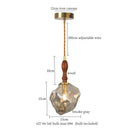 DecorBites™ Cracked Glass LED Pendant Light for Cafe Bar Kitchen Living Room