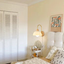 DecorBites™ Glass Wood LED Wall Lights Decor for Bedroom Living Room Coffee Mirror Bedside Lamp