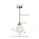 DecorBites™ Clear Glass Copper LED Pendant Lamp for Home Decor & Lighting