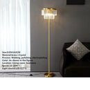 DecorBites™ Crystal Brass Floor Lamp: Modern Nordic Style LED Standing Light