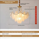 DecorBites™ Cream Wind Feather Pearl Crystal Chandelier for Luxury Living Room and Bedroom