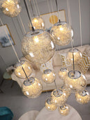 DecorBites™ Crystal Ceiling Chandelier for Modern Loft Living Room, Home, Hotel, Kitchen, Bedroom Lighting
