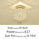 DecorBites™ Crystal Glass LED Chandelier for Modern Living, Study, and Aisle Lighting