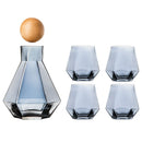 DecorBites™ Diamond Crystal Glass Water Kettle Cup Set - Clear Luxury Juice Pitcher
