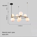DecorBites™ Glass Chandelier G9 Hanging Light for Living Room Bedroom Decor