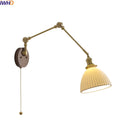 DecorBites™ LED Wall Lamps Pull Chain Switch Modern Stair Light Fixtures, Ceramic Copper