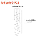 DecorBites™ Crystal Ball Nordic LED Chandelier - Modern Staircase Decorative Lighting