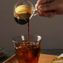 DecorBites™ Glass Espresso Measuring Cup Double Mouth Clear Scale Milk Latte Jug