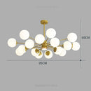 DecorBites™ Glass Ball Pendant Lights Modern Nordic Chandelier LED Living Room Decor