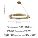DecorBites™ Crystal LED Ceiling Chandeliers: Modern Living Room Dining Room Pendant Lamp