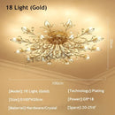 DecorBites™ Crystal Ceiling Chandelier LED Light Fixture for Living Room Bedroom Kitchen