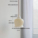 DecorBites™ Copper White Glass LED Pendant Lamp for Modern Living Room Decor