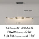 DecorBites™ LED Pendant Chandelier: Modern Nordic Strip Light for Dining, Kitchen, Office, Coffee Room