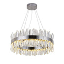 DecorBites™ Crystal LED Ring Chandelier for Luxury Decor & Lighting
