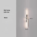 Modern black gold geometric led chandelier living room pendant light