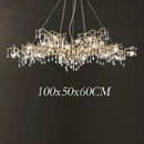 DecorBites™ Gold Crystal Chandelier: Modern LED Luxury Lighting for Living Room Villa
