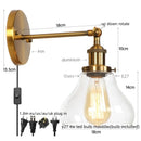 DecorBites™ Gold LED Wall Sconce Retro Bedroom Lamp | Loft Iron Decor Aisle Restaurant Home