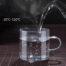 DecorBites™ Glass Handle Coffee Cup Set, Cold & Low Temp Resistant, Transparent Tea Cups