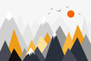 Modish Multicolored Mountains Wallpaper