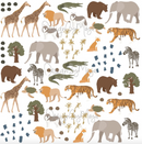 Saharan Safari Animals - Fabric Nursery Wall Art Decals