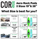 Aero Roof Rack Pads Two Sizes 28" and 19" - Narrow Flat Bars
