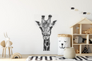 African Giraffe Portrait - Fabric Nursery Wall Art Decals