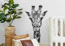 African Giraffe Portrait - Fabric Nursery Wall Art Decals