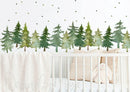 Yellowstone & Woodland Pine Trees - Fabric Nursery Wall Art Decals