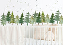 Baby Name & Woodland Animals Decor - Fabric Nursery Wall Art Decals