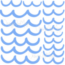 Ocean/Sea Waves - Fabric Nursery Wall Art Decals