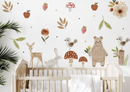 Woodland Baby Forest animals - Fabric Nursery Wall Art Decals