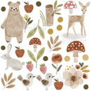 Woodland Baby Forest animals - Fabric Nursery Wall Art Decals
