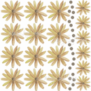Light Beige Daisy Flowers - Fabric Nursery Wall Art Decals