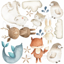 North Pole Baby Animals - Fabric Nursery Wall Art Decals